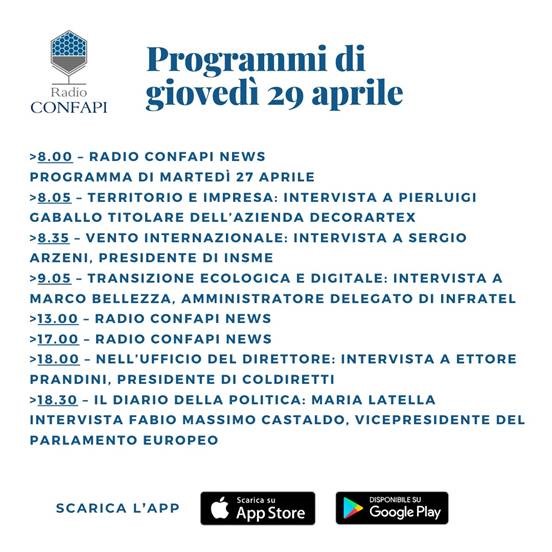Radio Confapi 29 Aprile