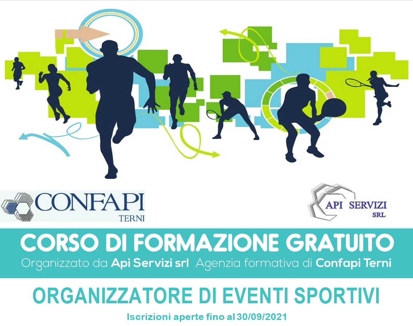 PROROGATE FINO AL 15 OTTOBRE LE ADESIONI AL CORSO PER ''ORGANIZZATORE DI EVENTI SPORTIVI