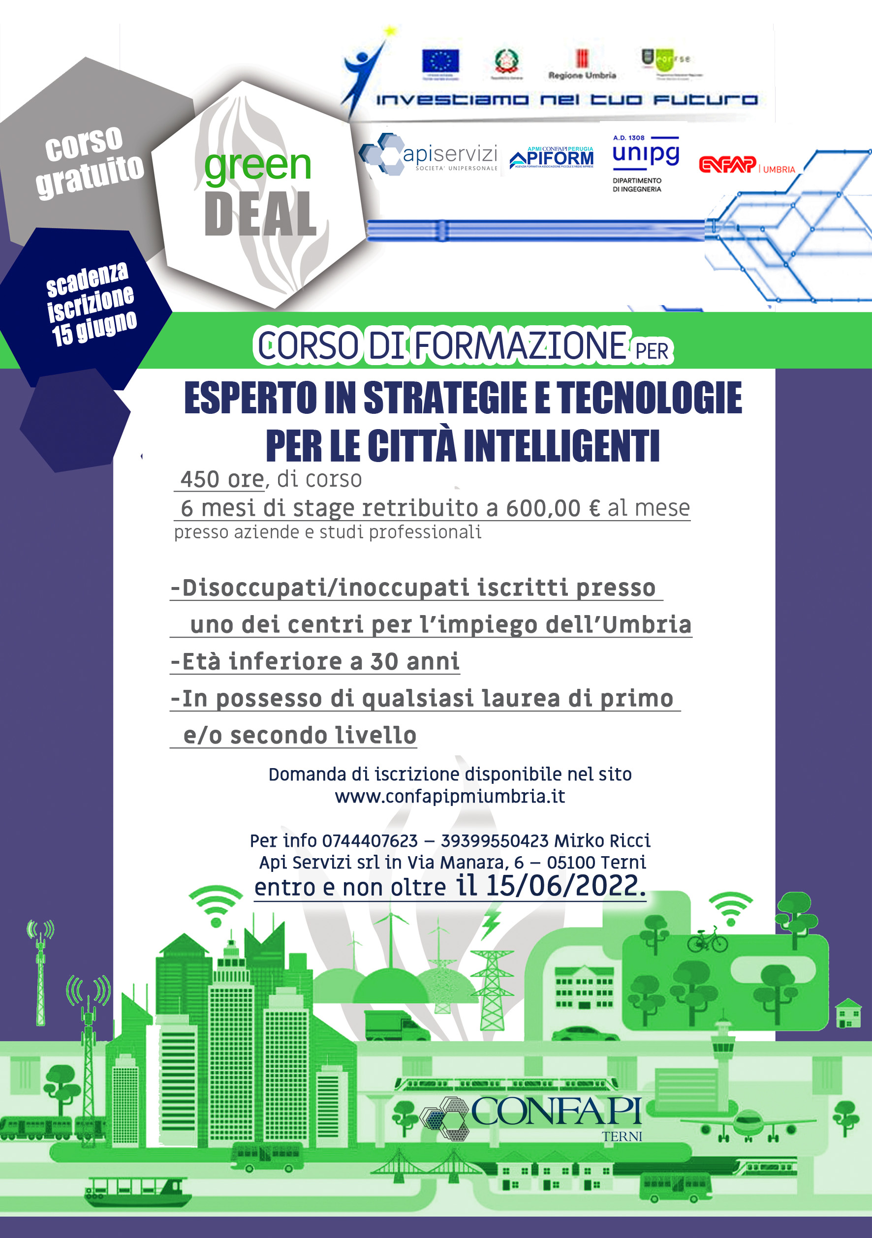 PARTECIPAZIONE AL PROGETTO GREEN DEAL, ALLARGATA A TUTTI I LAUREATI