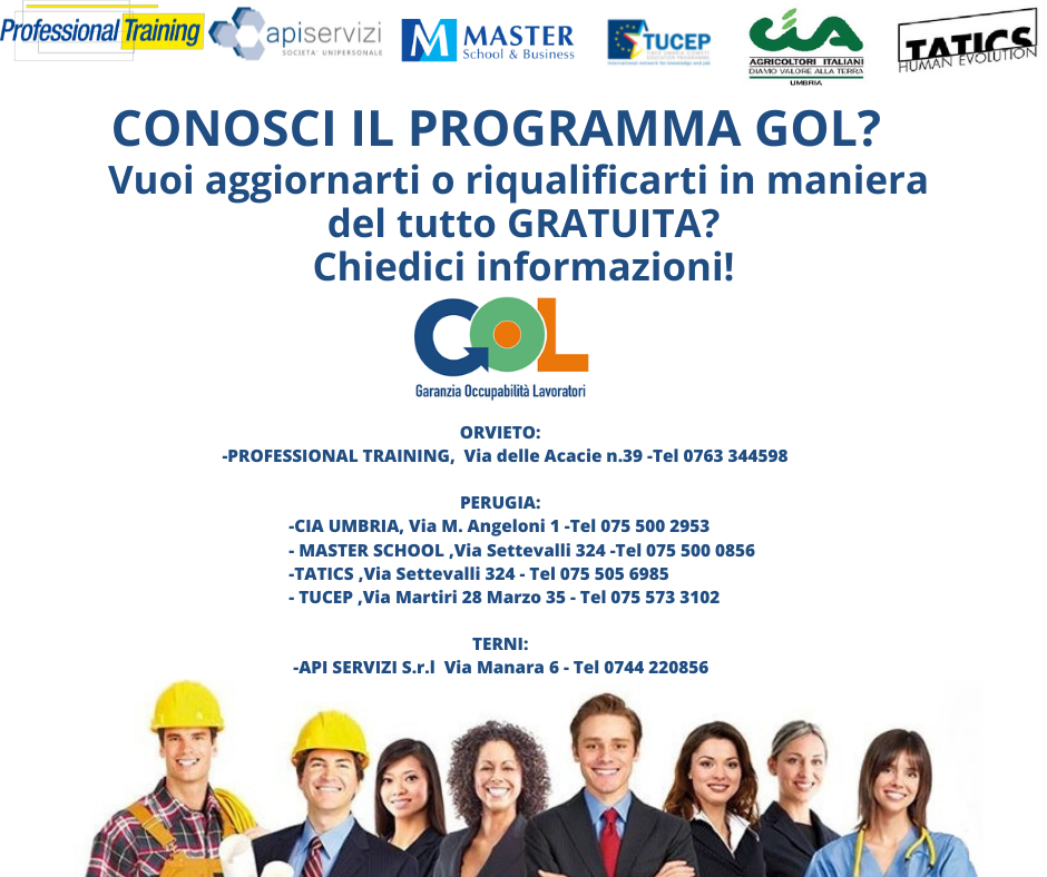 Programma GOL: interventi per la riqualificazione al lavoro